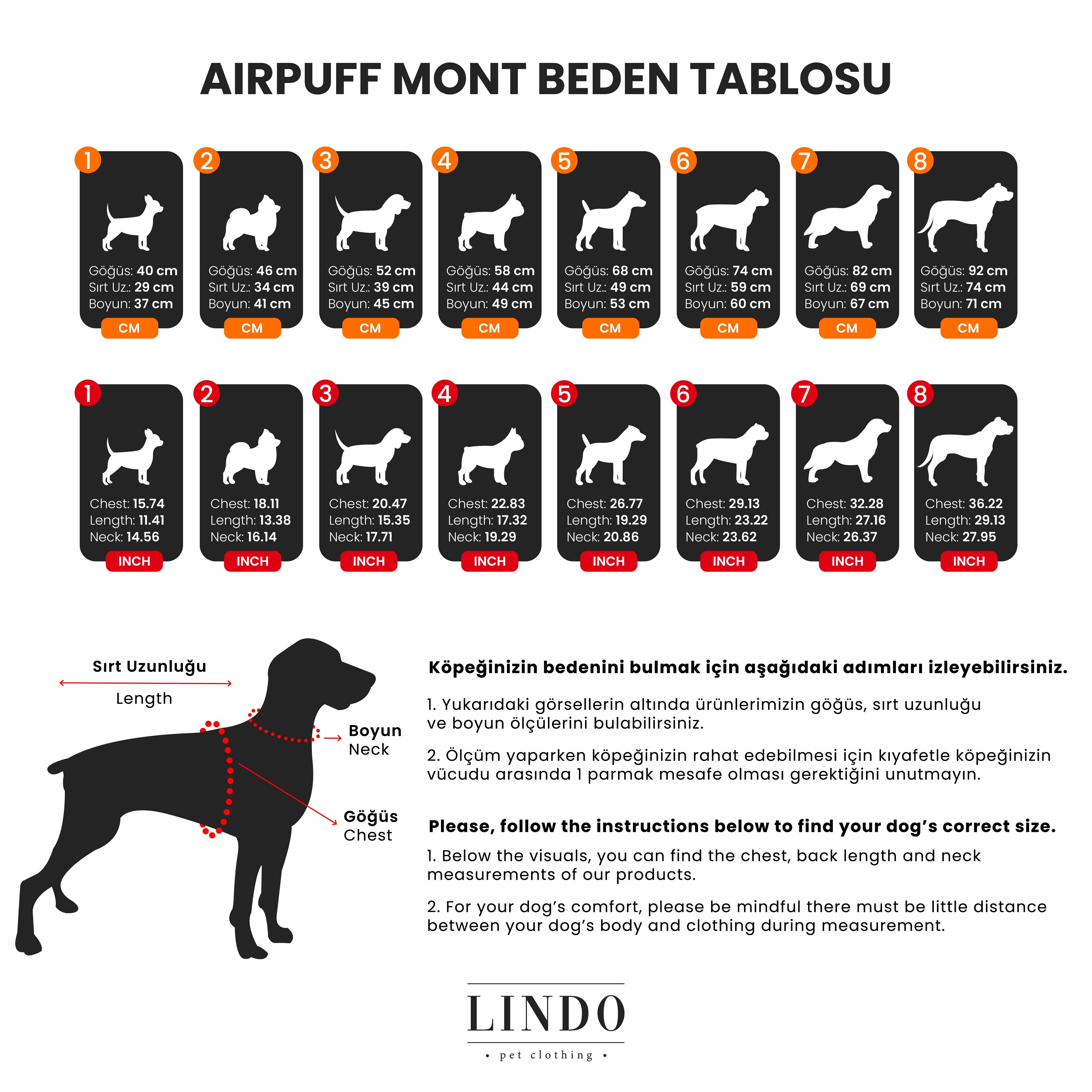 Lindo Air Puff Stone Köpek Montu Beden : 3 Lindo Air Puff Stone Köpek Montu Beden : 3