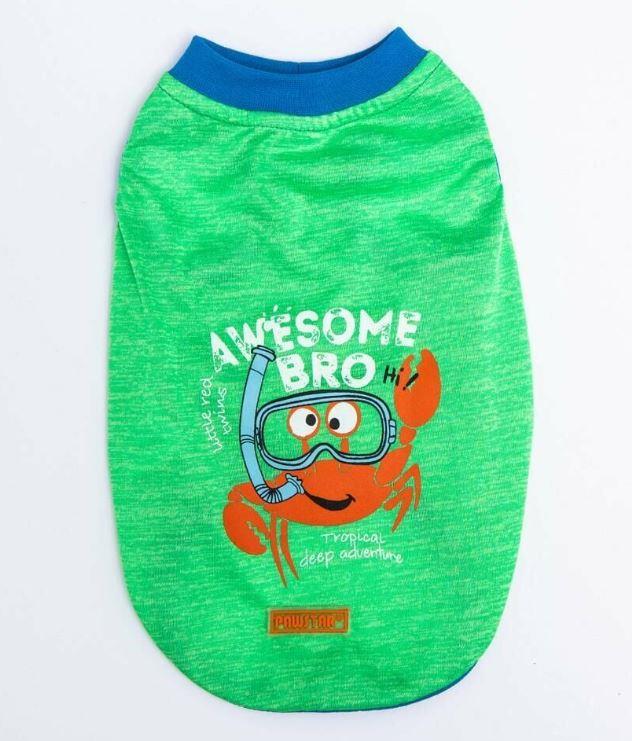 Pawstar Green Crab T-Shirt Kedi Köpek Kıyafeti