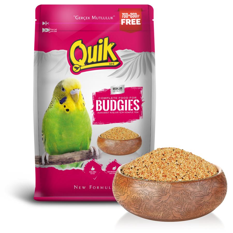 Quik Muhabbet Kuşu Yemi 750+250 GR Quik Muhabbet Kuşu Yemi 750+250 GR