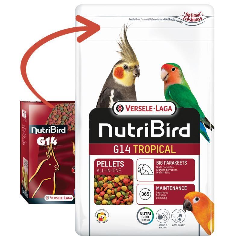 Versele Laga Nutribird G14 Tropical Paraket Palet Yem 1 Kg Versele Laga Nutribird G14 Tropical Paraket Palet Yem 1 Kg